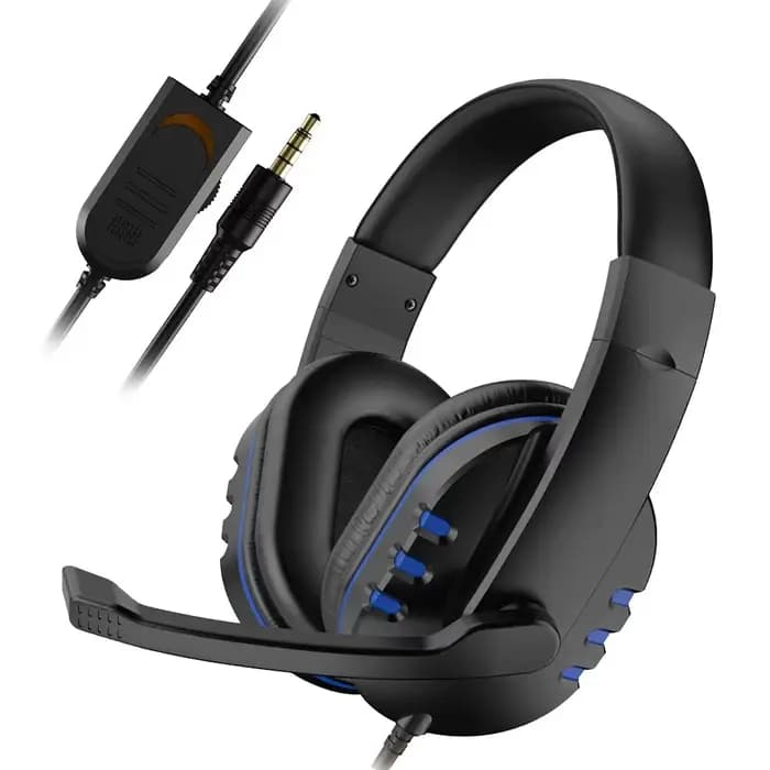 Casque filaire de jeu avec microphone, écouteurs de musique pour PS4, Play Station 4, jeux, PC, dema