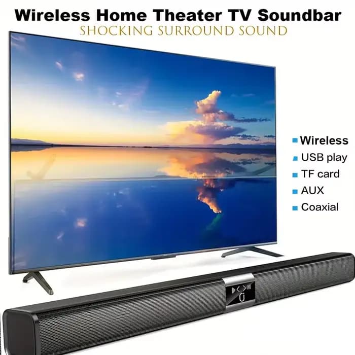 Barre de son, barre de son cinéma, haut-parleur Bluetooth sans fil Hi-Fi, home cinéma, téléviseur, o