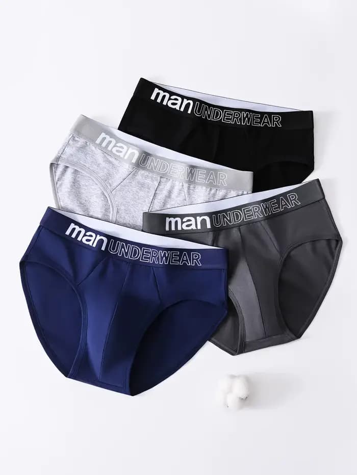 Sous-vêtements en coton respirant pour hommes, slips près du corps, culottes de sport confortables, 