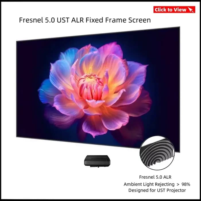 Fresnel ALR à gain élevé pour budgétaire UST 120, cadre partenaire ultra-mince, rejet de lumière amb