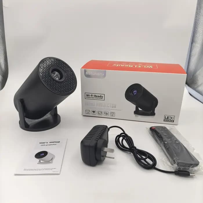 Nouveau projecteur HY300 2026 avec WiFi6 et BT5.0, vidéoprojecteur portable 1080P/4K avec correction