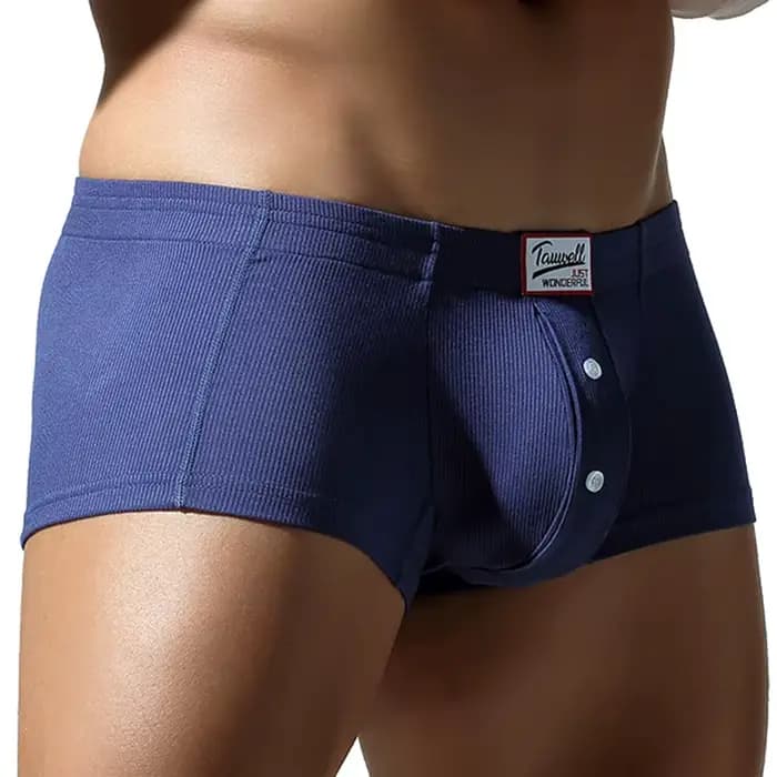 Sous-vêtements plats pour hommes, en coton synthétique, haute élasticité, rehaussés, avec décoration