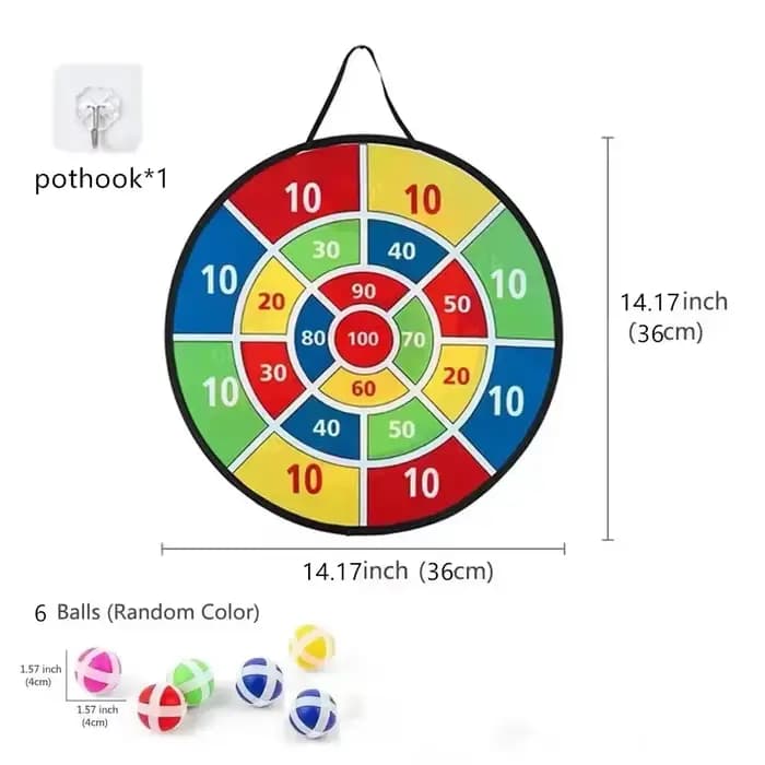 Jeu de fléchettes géantes avec cible adhésive – Jouet sportif interactif pour toute la famille – Jeu