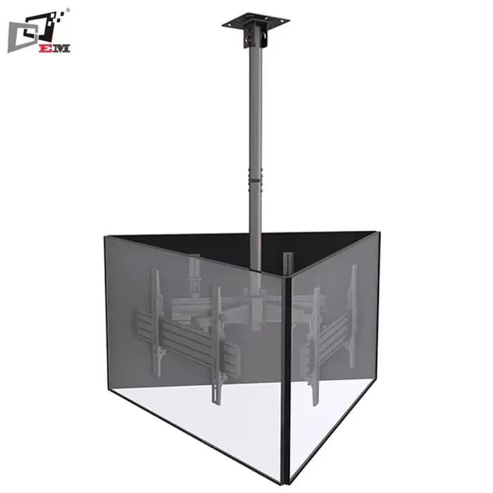 Support mural LED triple pour téléviseurs de 32 à 65 pouces, fixation centrale, hauteur réglable, po