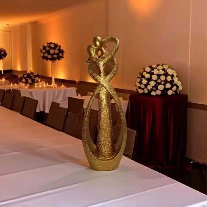 Statue de couple romantique, 1 pièce, décor d'amour en grès pour mariage, saint-valentin, décoration