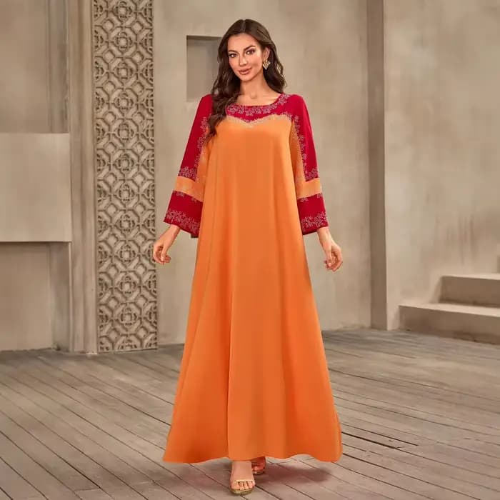 Dubaï luxe Abaya Eid Djellaba Ramadan femmes Robe musulmane turquie caftan Kebaya Caftan Marocain Fe