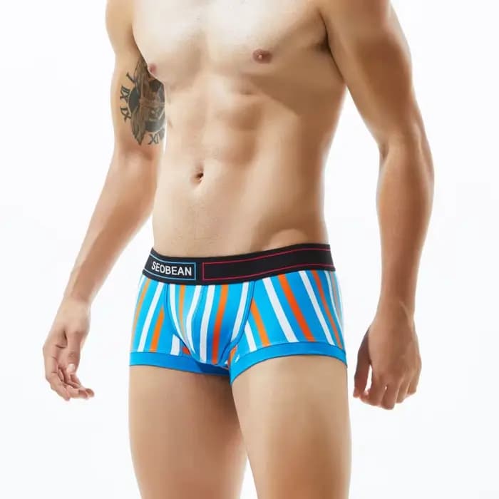 Sous-vêtements pour hommes à taille basse, coupe ajustée, rayés, sexy, à la mode, haute élasticité, 