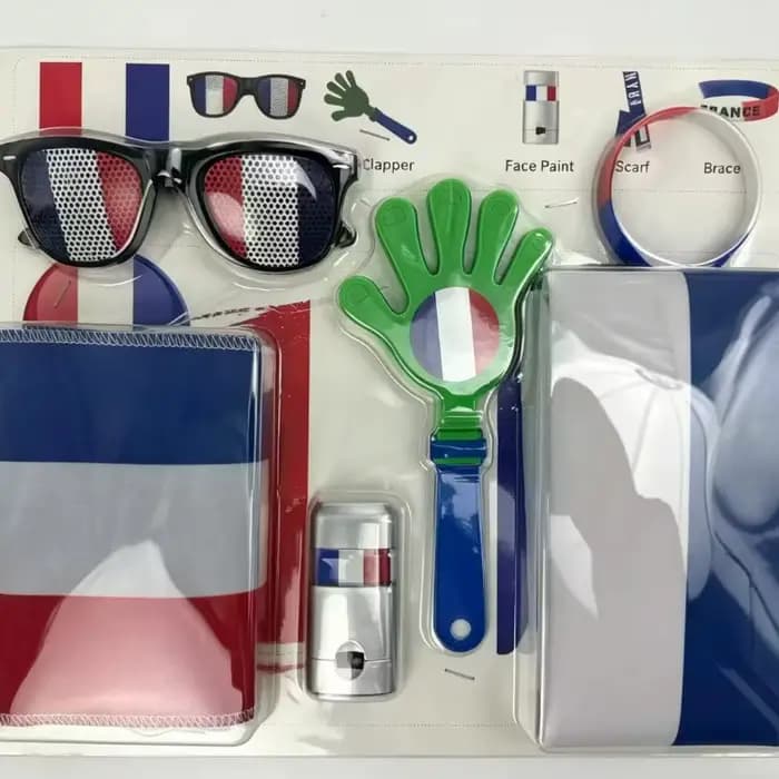 Kit d'accessoires pour supporters sur le thème du football 2026 : Peinture pour les yeux et le visag