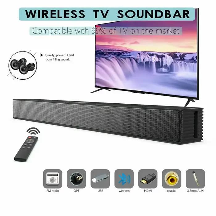 Système de haut-parleurs de barre de son Bluetooth sans fil, haut-parleur sonore Super puissant, fil