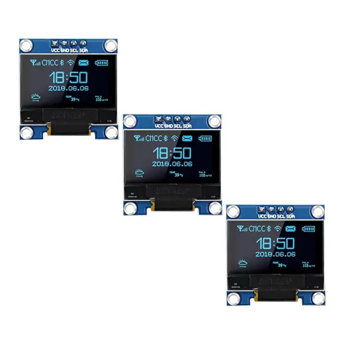 Module d'affichage OLED 0.96 pouces, 5 pièces, 128x64 SSD1306, panneau d'affichage OLED I2C lumineux