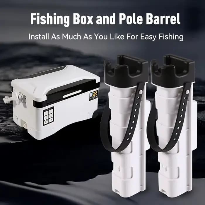 Support de canne à pêche, boîte de refroidissement de pêche, boîte de matériel, support de baril, support de canne détachable, support de Tube de poteau réglable, conception à pression