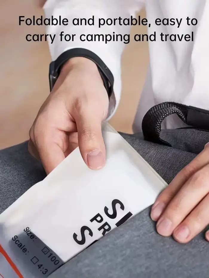 Écran portable pliable blanc souple 16:9