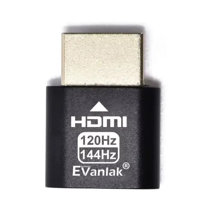 Prise HDMI factice 2K@120Hz/1080P@144Hz avec émulateur EDID - Adaptateur d'affichage virtuel pour PC sans écran