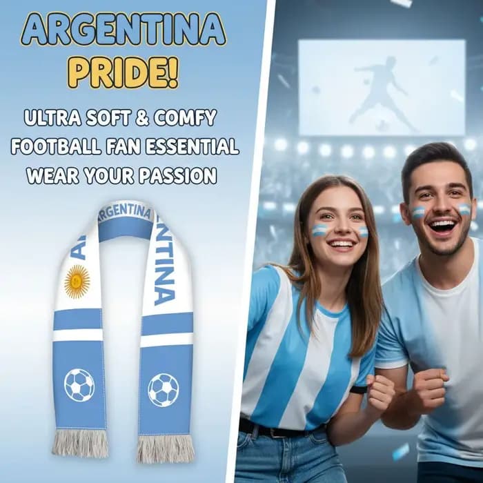 Écharpe de football avec drapeau de l'équipe nationale, accessoires de cheering pour supporters, écharpe en tissu doux pour les fournitures de fête
