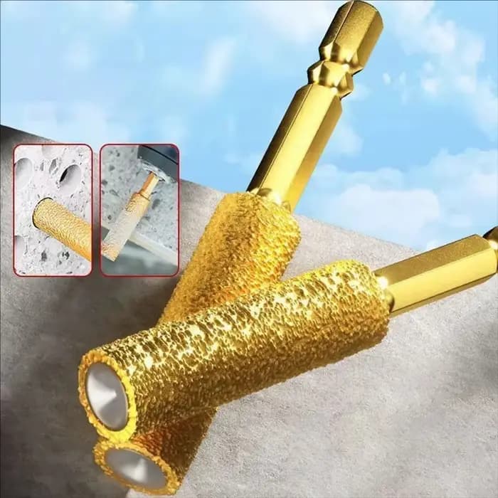Mèches diamantées à tige hexagonale, perçage à sec pour carreaux de céramique, granit, marbre, scie cloche, ensemble d'outils de coupe de carreaux