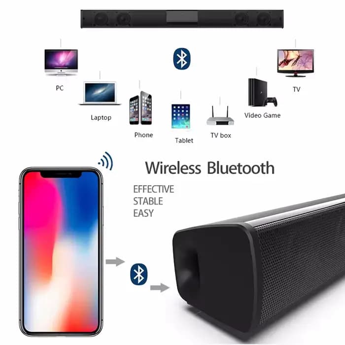 Barre De son pour TV caisson De basses haut-parleur Bluetooth