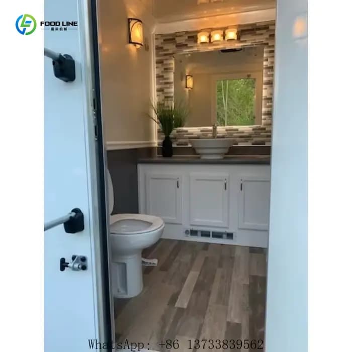 Remorque WC Mobile Personnalisée – Vente Chaude – Installation Portable pour Camping en Extérieur