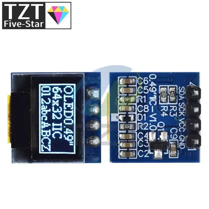 Module LCD d'affichage OLED blanc de 0.49 pouces, 1/3 pièces, écran 64x32 I2C IIC, Interface SSD1315, pilote pour Arduino AVR STM32