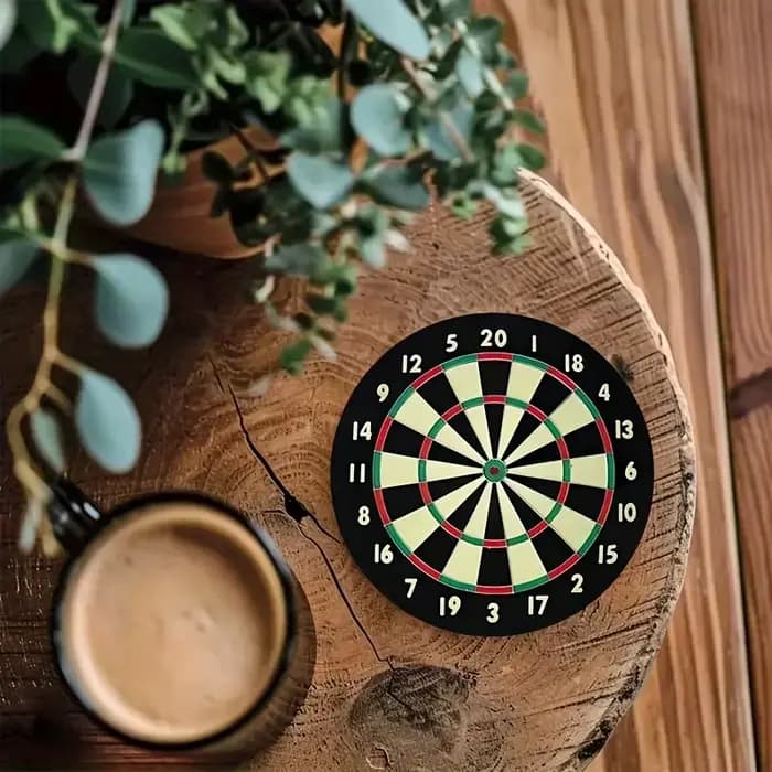 Sous-verres en bois à motif de cible de fléchettes 2D, lot de 6, adaptés aux boissons, aux tasses à thé et à café, pour la décoration de la maison et des restaurants