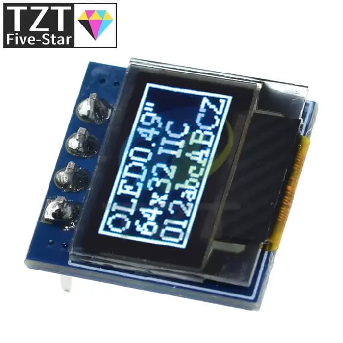 GREATZT 1/2 pièces 0.49 pouces OLED Module LCD blanc 0.49 "écran 64x32 I2C IIC Interface SSD1315 pilote pour Arduino AVR STM32