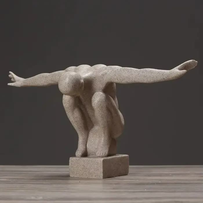 Sculpture d'art corporel humain, Statues de penseur, figurine artisanale en résine, accessoires de décoration pour la maison, décoration de salon