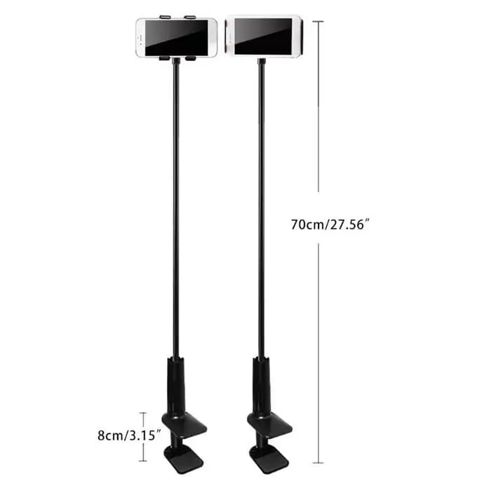 Support de téléphone à clipser avec bras long flexible, pince de fixation pour tous les téléphones mobiles, Switch et tablettes