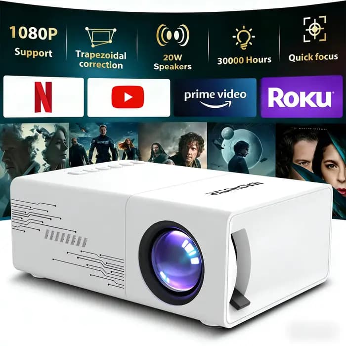 Mini projecteur prenant en charge la résolution 1080p