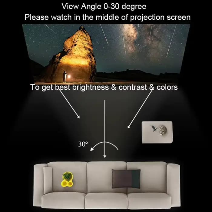 Smartldea écran de projecteur 100 pouces 16:9 gris Anti-lumière Portable bordure noire avec trous