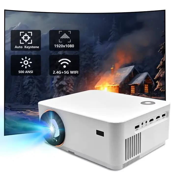 Nouveau projecteur intelligent D5 Full HD 1080P avec WiFi 5G