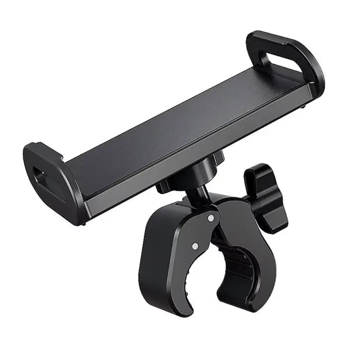 Support de téléphone universel à pince pour tube rond, rotatif à 360°, fixation sur guidon, pour téléphones de 5 à 7 pouces