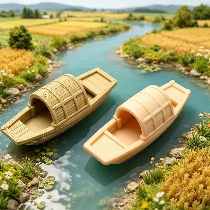 Modèle de bateau miniature flottant de simulation pour micro-paysage, aquarium, bonsaï, fontaine et décoration d'aquarium