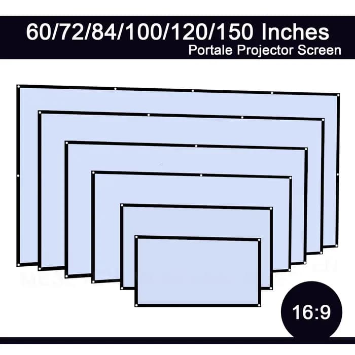 Écran de projection léger portable sans déformement