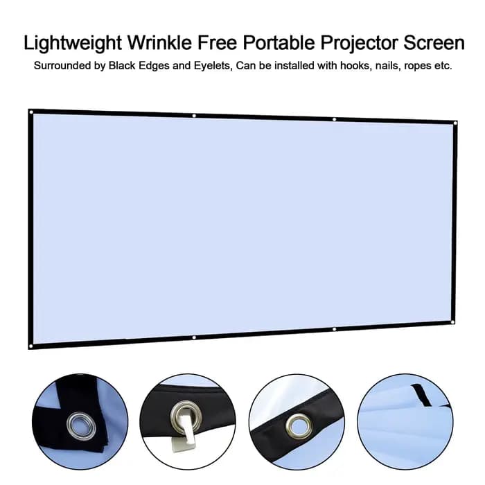 Écran de projection léger portable sans déformement