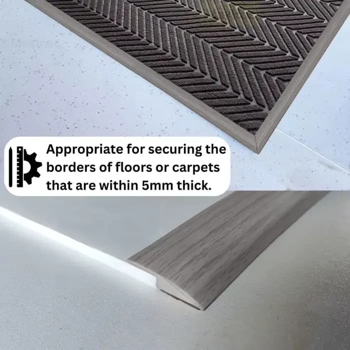 Bande de Transition pour tapis à carrelage, auto-adhésive, résistante à l'usure, couverture de seuil, bande à boutons plats pour porte de maison