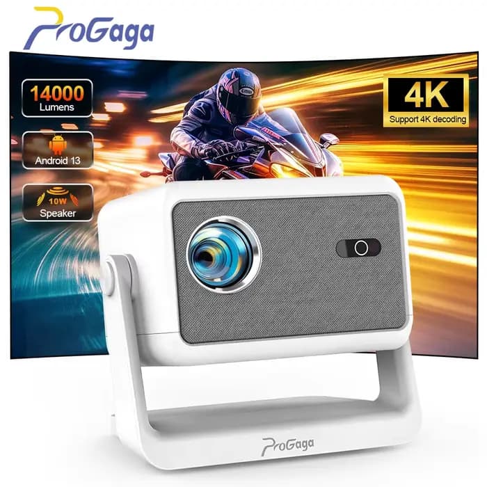 Projecteur de cinéma maison PROGAGA PG370 MAX Mini 4K 1080P Vidéo Android WIFI pour Smartphone 700ANSI Vidéoprojecteur portable