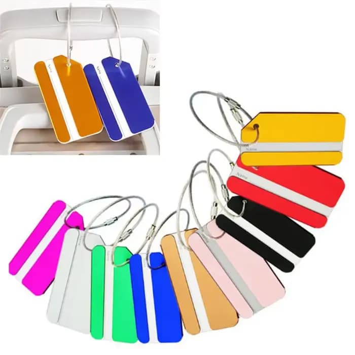 Accessoires de voyage en forme d'avion, étiquette de bagage créative, étiquettes nominatives de bagage, étiquettes de bagages en alliage d'aluminium, étiquette d'embarquement