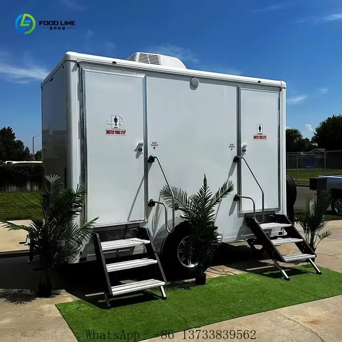 Remorque WC Mobile Personnalisée – Vente Chaude – Installation Portable pour Camping en Extérieur