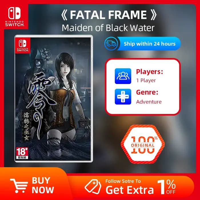 FATAL-Cartouche fongique pour jeux Nintendo Switch, Frapproche: Maiden of Black Water, édition Ian/JP, en anglais