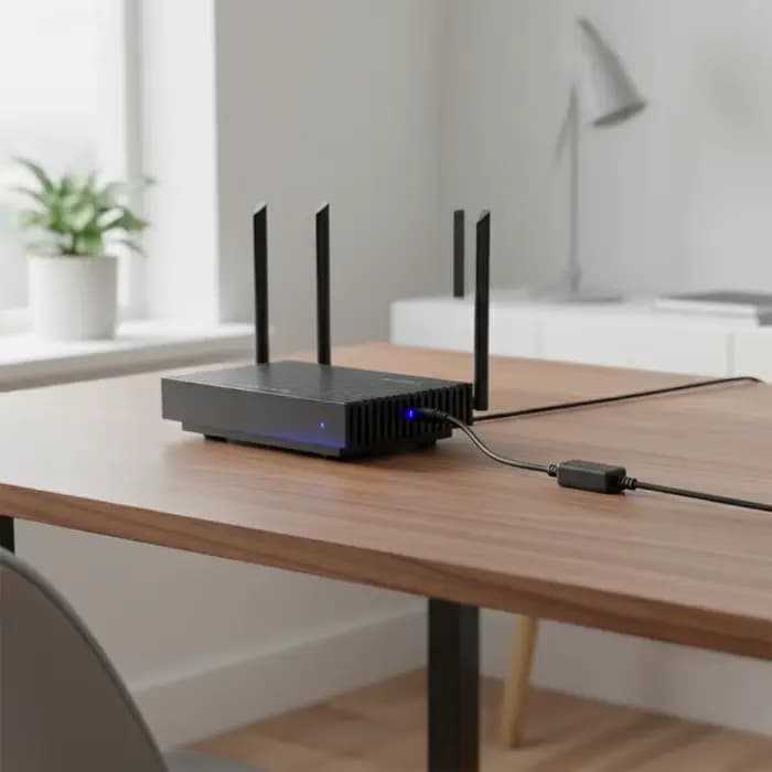 Réinitialiseur de routeur WiFi avec minuterie 24H, câble de 60 cm, DC 5V 15V, arrêt automatique pour un réseau Internet stable à domicile ou au bureau
