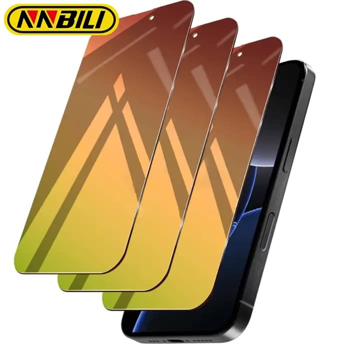 NNBILI 3 pièces protecteur d'écran de confidentialité adapté pour iPhone 17 16Pro Max Film de protection sans bulles dégradé de couverture complète