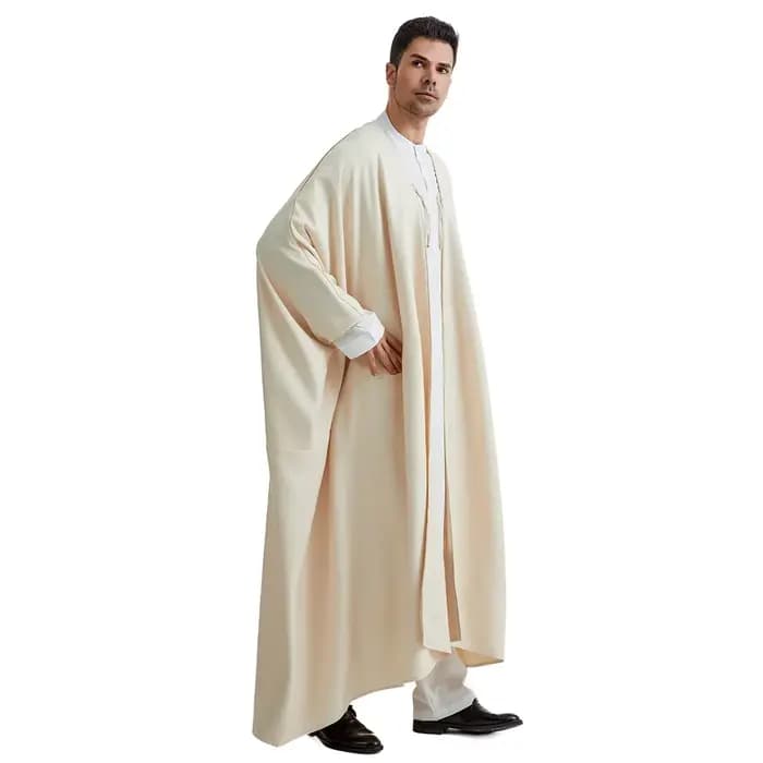 Djellaba Ramadan, Abayas Eid, Kaftan de prière, Abaya ouverte pour hommes, Cardigan musulman, Robe turque, Cardigan arabe, Jubba, Thobe, Islam, Dishdasha