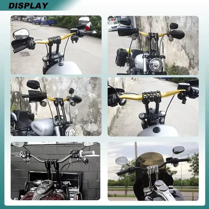 Barres de moto interdites de style club, guidon 1 ", 28mm, 32mm, 38mm, barre grasse pour Harley ocia Street Bob Low Rider S 7332"