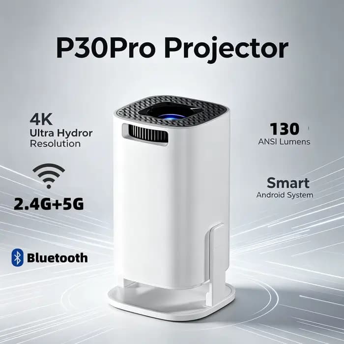 Projecteur intelligent P30PRO Android 14 WiFi6 Bluetooth5