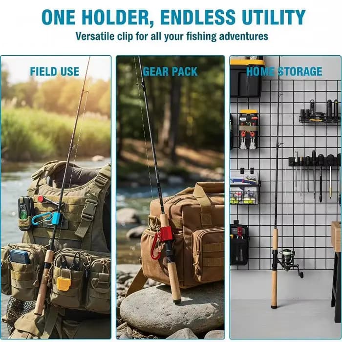 Support de canne à pêche portable en alliage d'aluminium BFS pour la pêche à la mouche en eau douce et salée