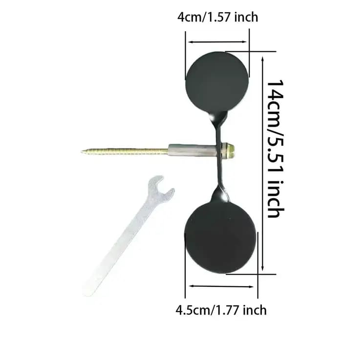 Pratique de tir en acier au carbone cible rotative à 360 degrés cible de fronde piquet en bois pratique cible en métal
