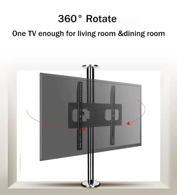Support TV LCD en acier inoxydable, BG11, nouveau, rotation 23-65 pouces, support rapide dans la clo