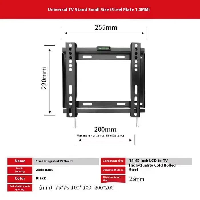 Support mural TV universel pour écrans de 26 à 65 pouces – Support réglable à profil bas, compatible