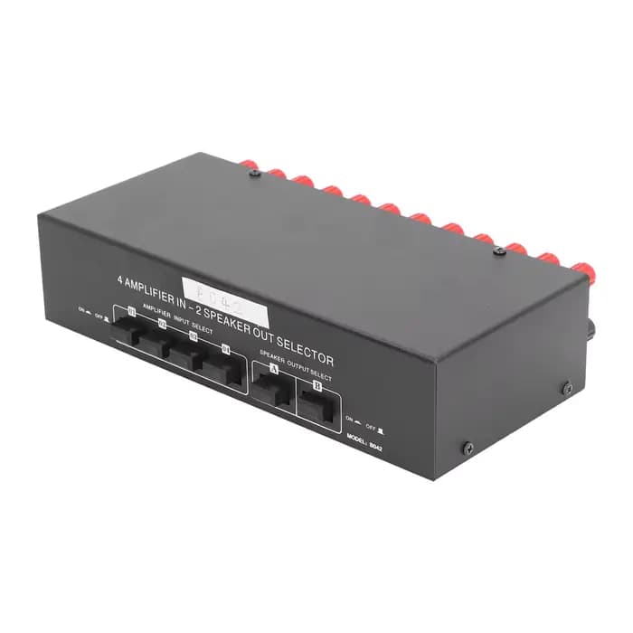 Sélecteur de commutateur Audio sélecteur passif 4 amplificateur en 2 haut-parleur sortie boîte de sé