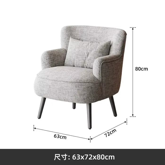Fauteuil de sol confortable à accoudoir unique pour salon de manucure, hôtel, salon, lecture, mobili