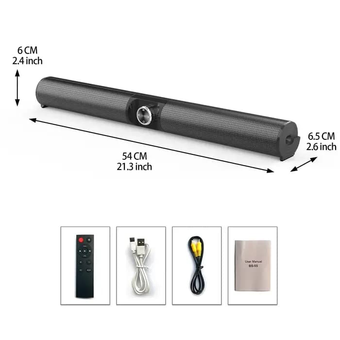 BS-55 100W barre de son TV haut-parleurs Bluetooth sans fil Portable HomeTheater Surround Boombox Ra